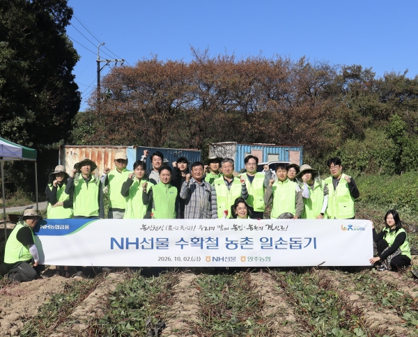 NH선물, 양주 농가 찾아 고구마 수확…농촌 일손돕기